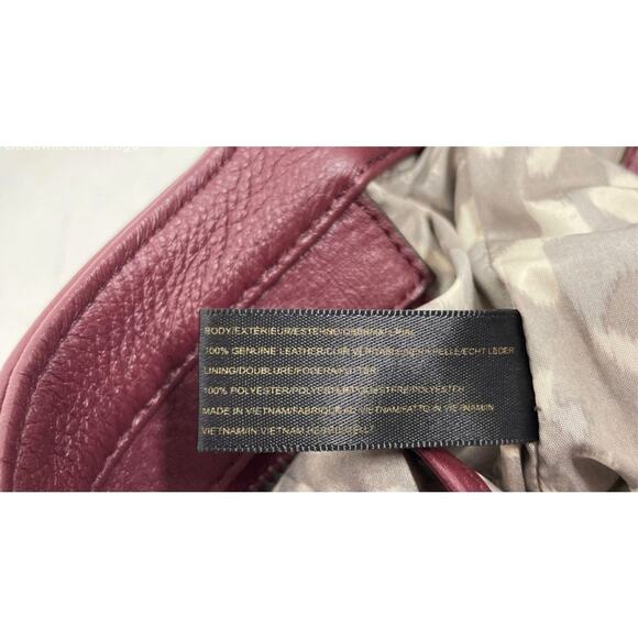 AIMEE KESTENBERG BURGANDY TRIBECCA LEATHER CROSSBODY SHOULDER BAG - Picture 12 of 14